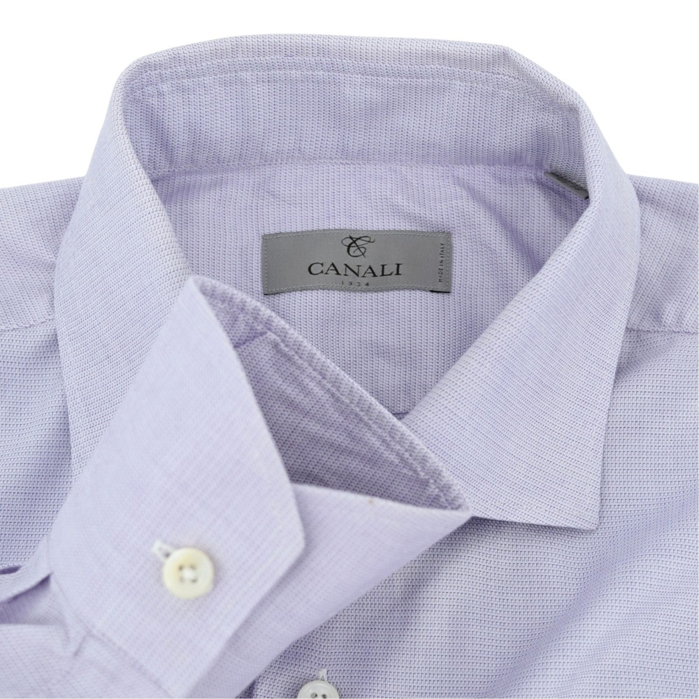 Canali 1934 Italy Mens Lavender Button Up Lightweight Italian Dress Shirt 16 41